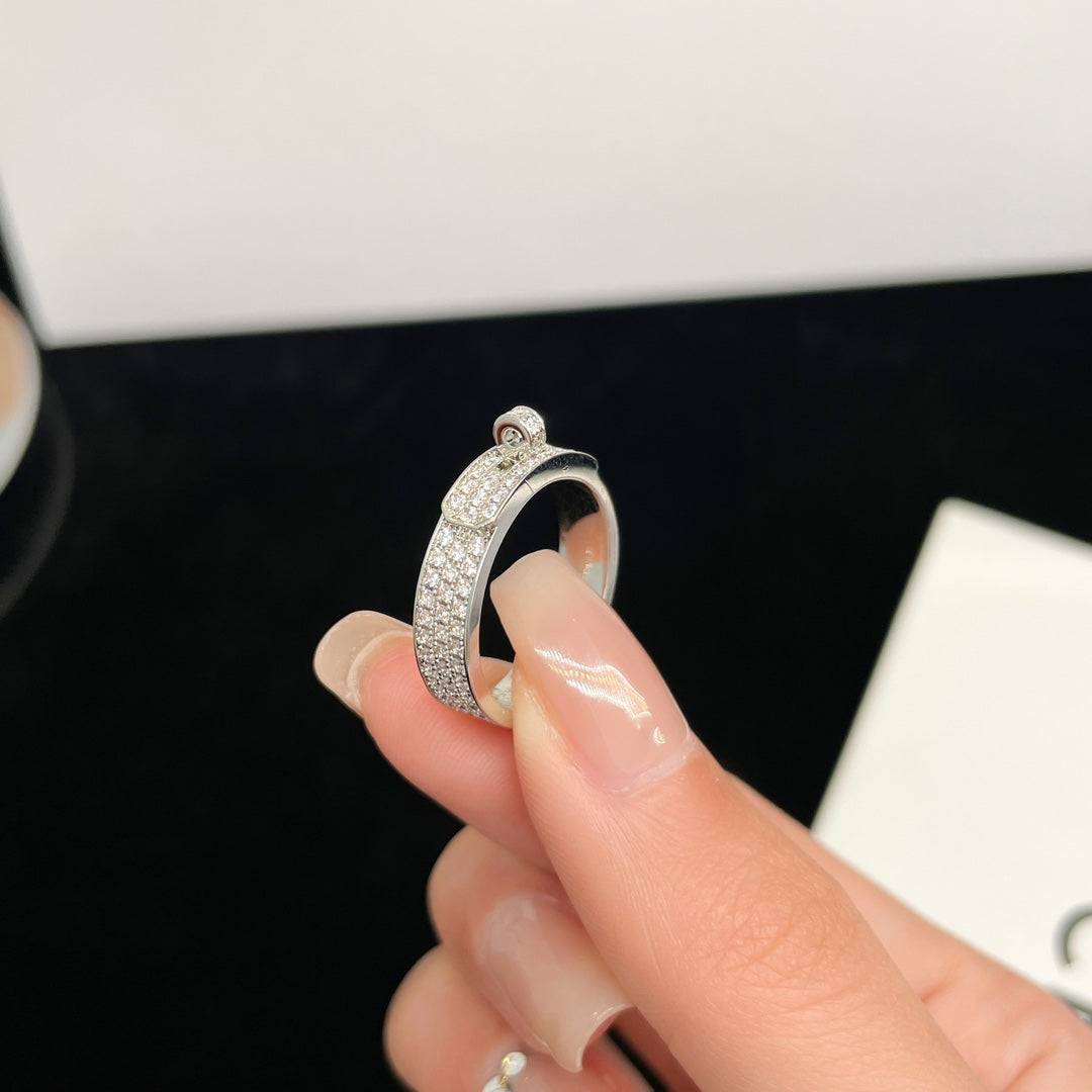 [Cadisa]KELLY SILVER DIAMOND RING