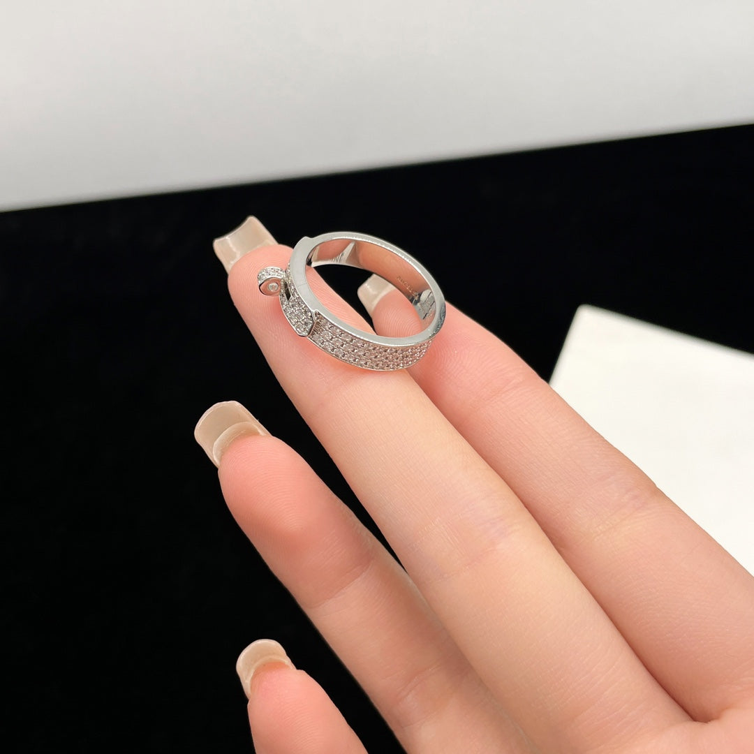 [Cadisa]KELLY SILVER DIAMOND RING