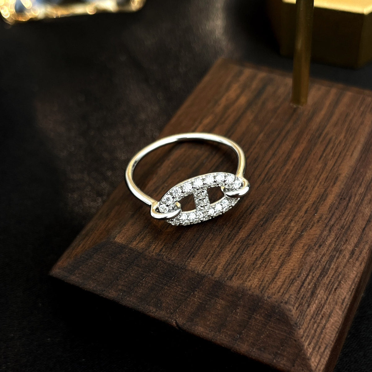 [Cadisa]RONDE SMALL SILVER DIAMOND RING