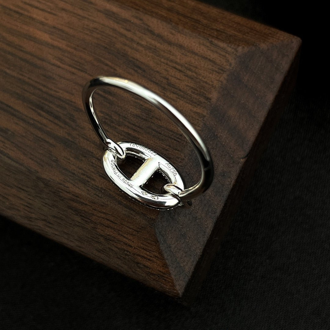 [Cadisa]RONDE SMALL SILVER DIAMOND RING