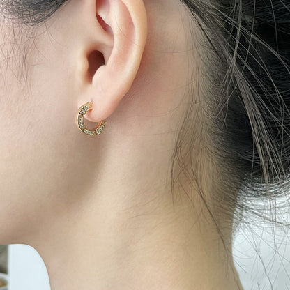 [Cadisa] LOVE DIAMOND EARRINGS