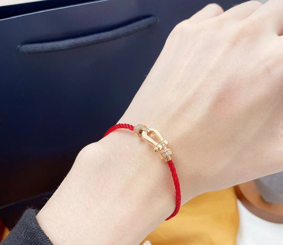 [Cadisa]FORCE 10 HALF DIAMOND PINK GOLD RED CORDERI LARGE AND MEDIUM MODEL