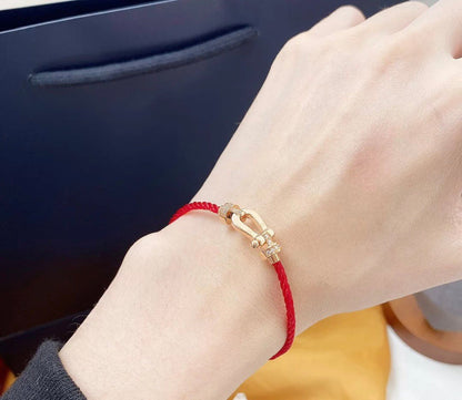 [Cadisa]FORCE 10 HALF DIAMOND PINK GOLD RED CORDERI LARGE AND MEDIUM MODEL