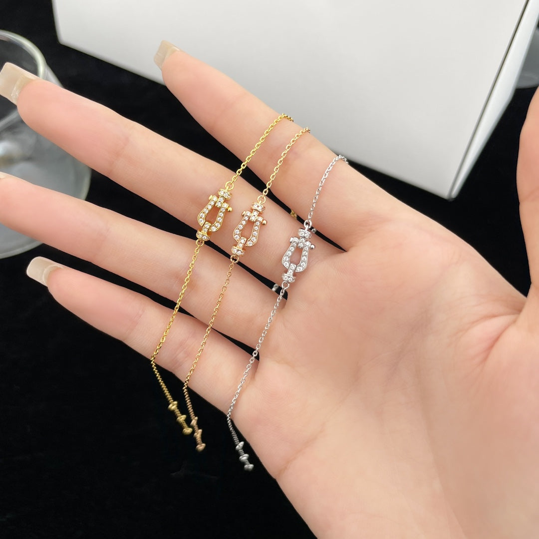 [Cadisa]FORCE 10 FULL DIAMOND BUCKLE CHAIN LINK MINI MODEL