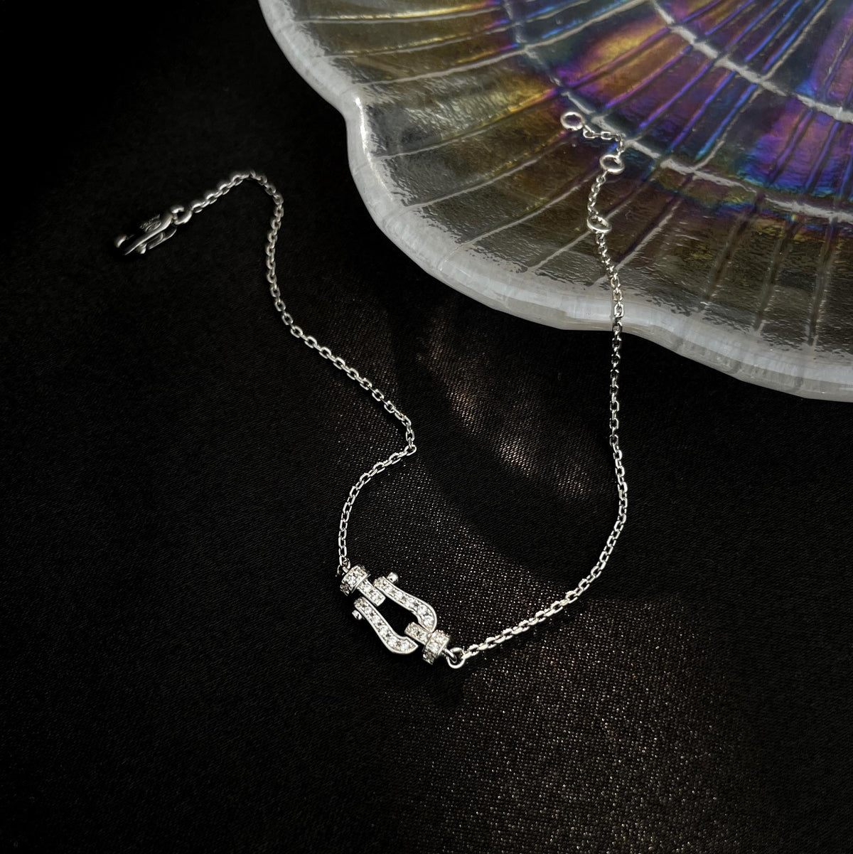 [Cadisa]FORCE 10 FULL DIAMOND BUCKLE CHAIN LINK MINI MODEL