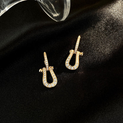[Cadisa]FORCE 10 FULL DIAMOND DROP EARRINGS MEDIUM MODEL