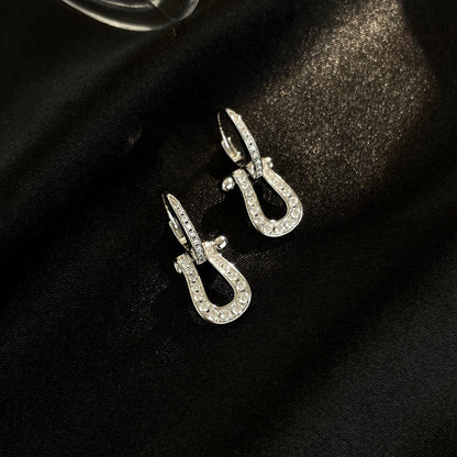 [Cadisa]FORCE 10 FULL DIAMOND DROP EARRINGS MEDIUM MODEL