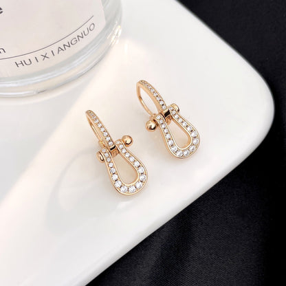 [Cadisa]FORCE 10 FULL DIAMOND DROP EARRINGS MEDIUM MODEL