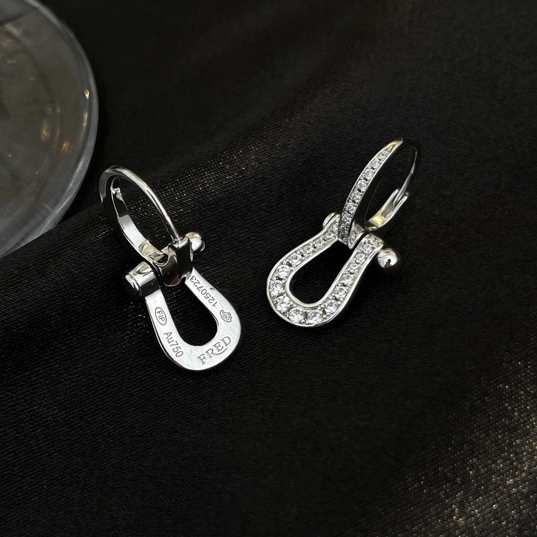 [Cadisa]FORCE 10 FULL DIAMOND DROP EARRINGS MEDIUM MODEL