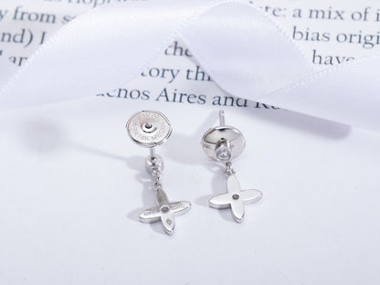 [Cadisa]VIDYLLE SILVER DIAMOND MINI DROP EARRINGS