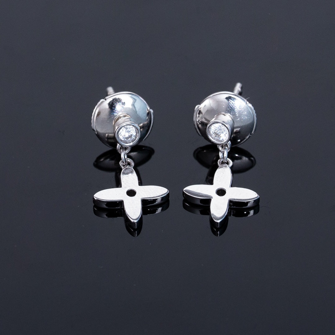 [Cadisa]VIDYLLE SILVER DIAMOND MINI DROP EARRINGS