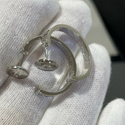 [Cadisa] LOVE EARRINGS 3.6MM DIAMOND PAVED