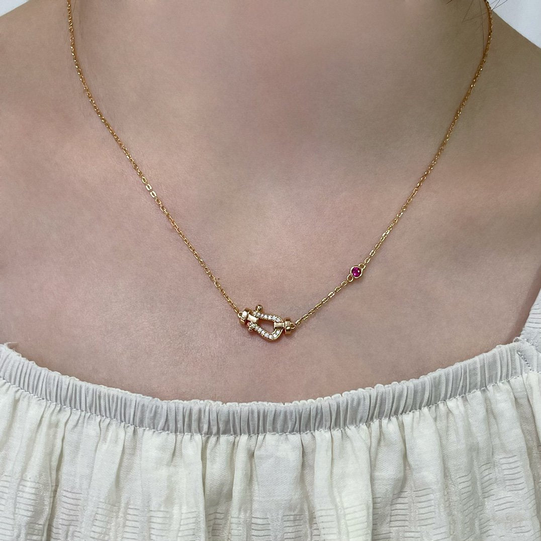 [Cadisa]FORCE 10 DIAMOND PINK GOLD NECKLACE