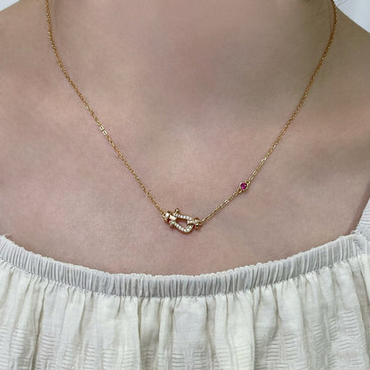 [Cadisa]FORCE 10 DIAMOND PINK GOLD NECKLACE
