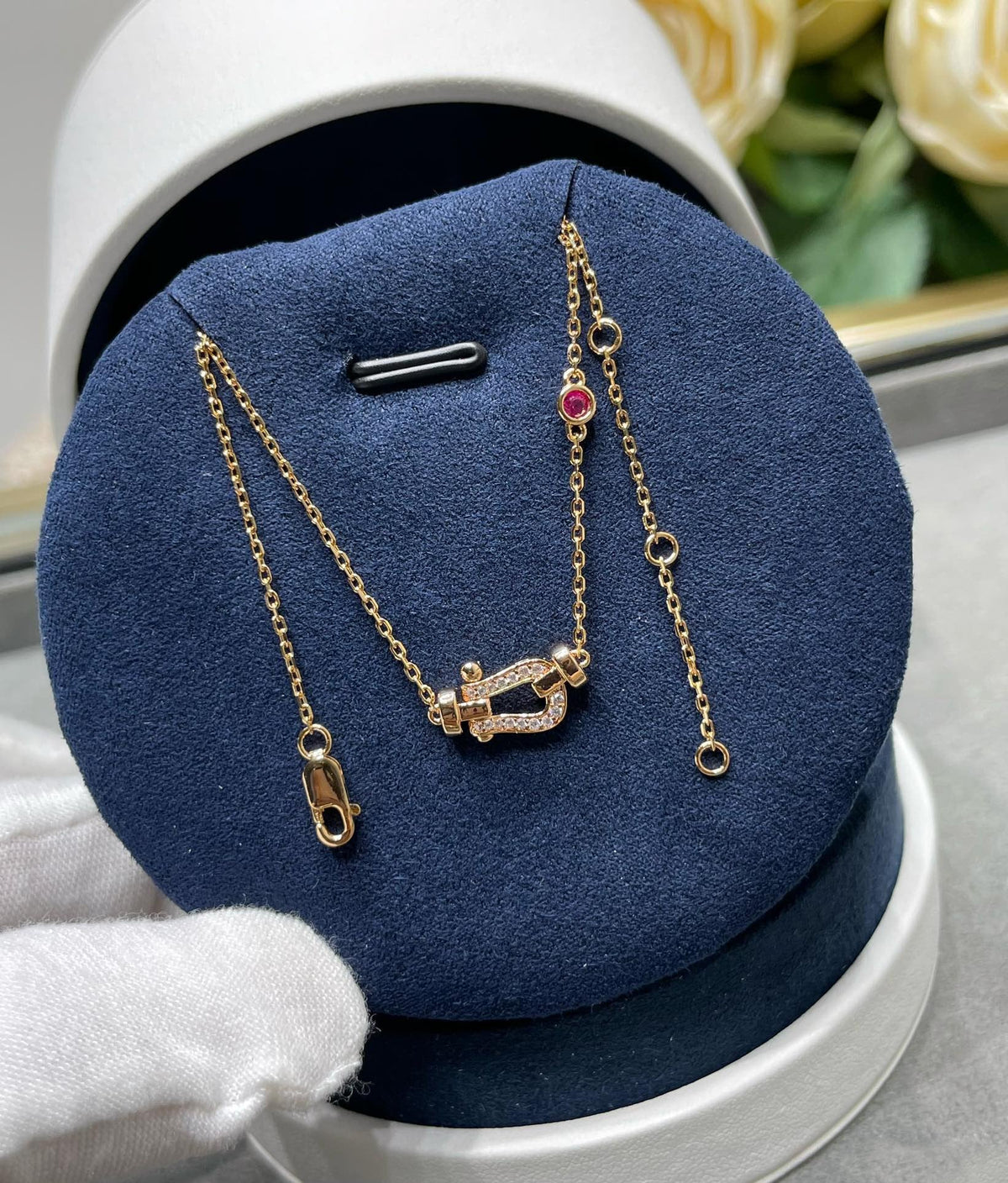 [Cadisa]FORCE 10 DIAMOND PINK GOLD NECKLACE