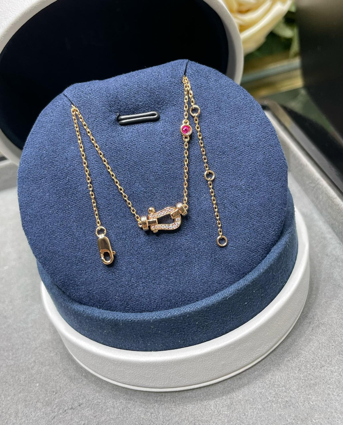 [Cadisa]FORCE 10 DIAMOND PINK GOLD NECKLACE
