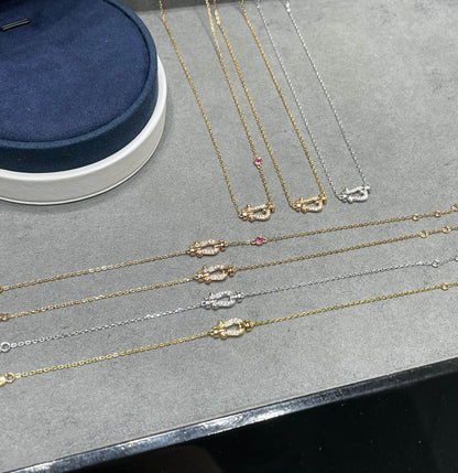 [Cadisa]FORCE 10 DIAMOND PINK GOLD NECKLACE