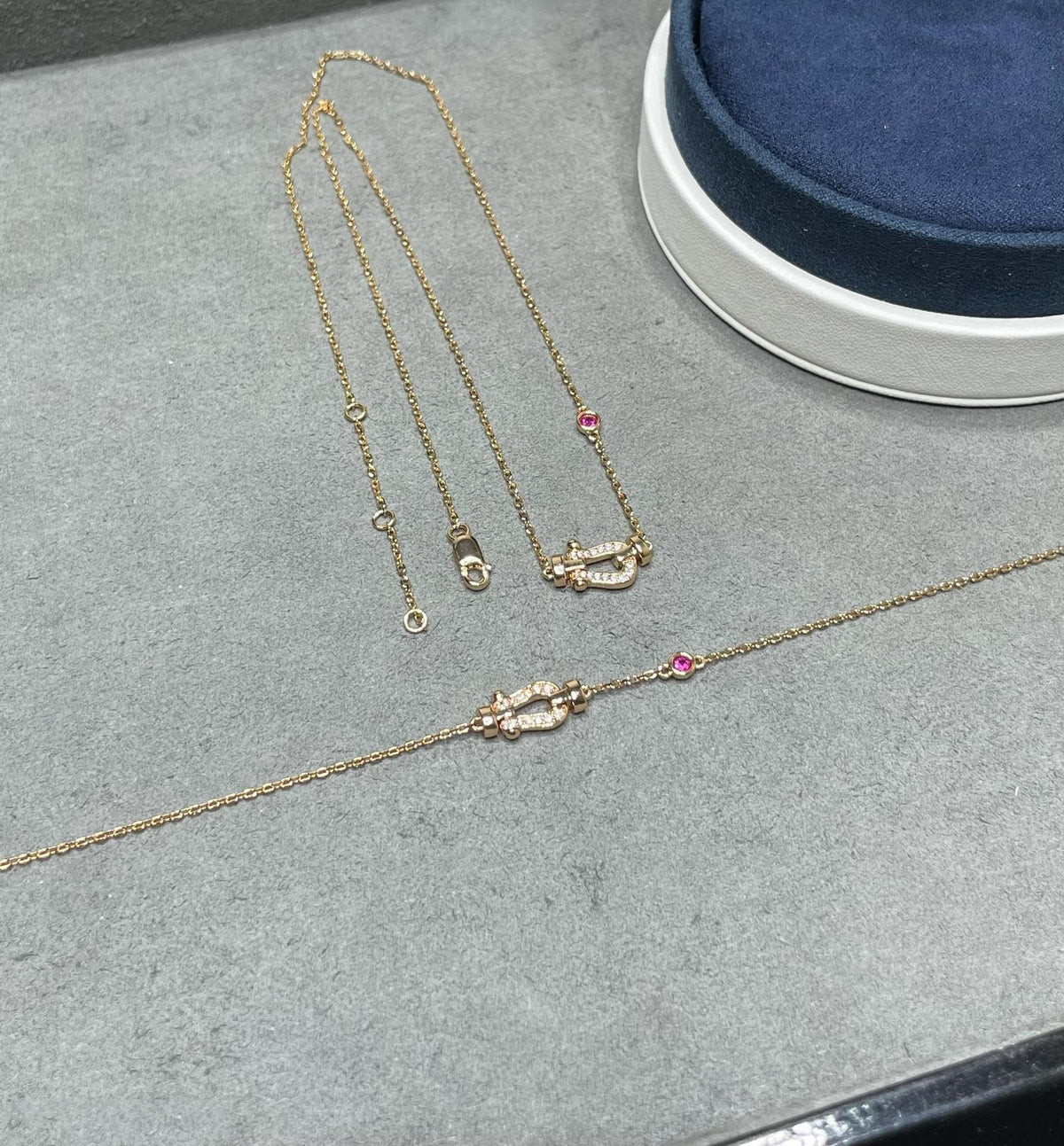[Cadisa]FORCE 10 DIAMOND PINK GOLD NECKLACE