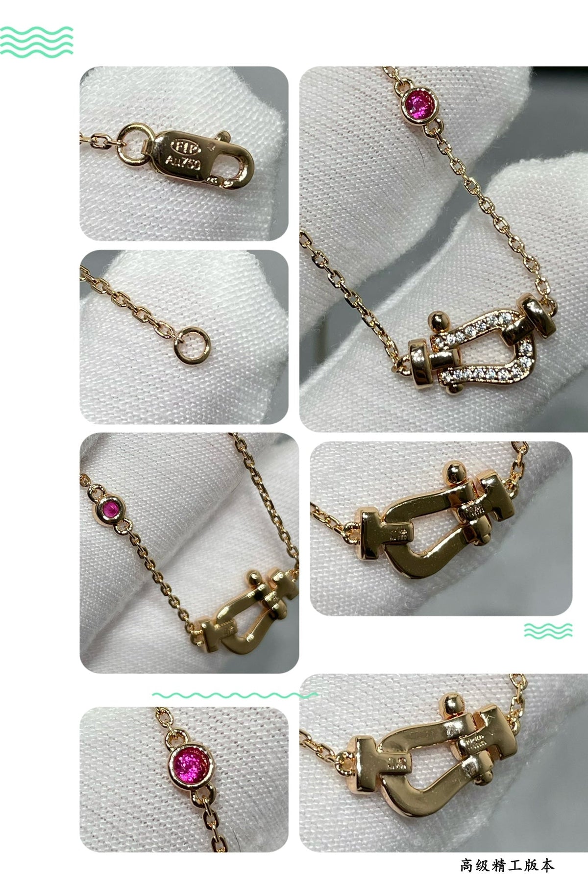 [Cadisa]FORCE 10 DIAMOND PINK GOLD NECKLACE