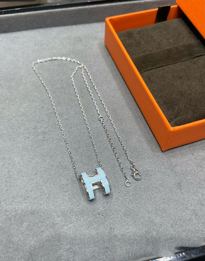[Cadisa]POP H SKY BLUE NECKLACE