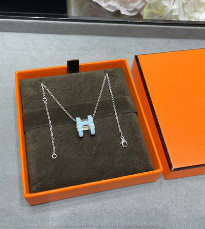 [Cadisa]POP H SKY BLUE NECKLACE