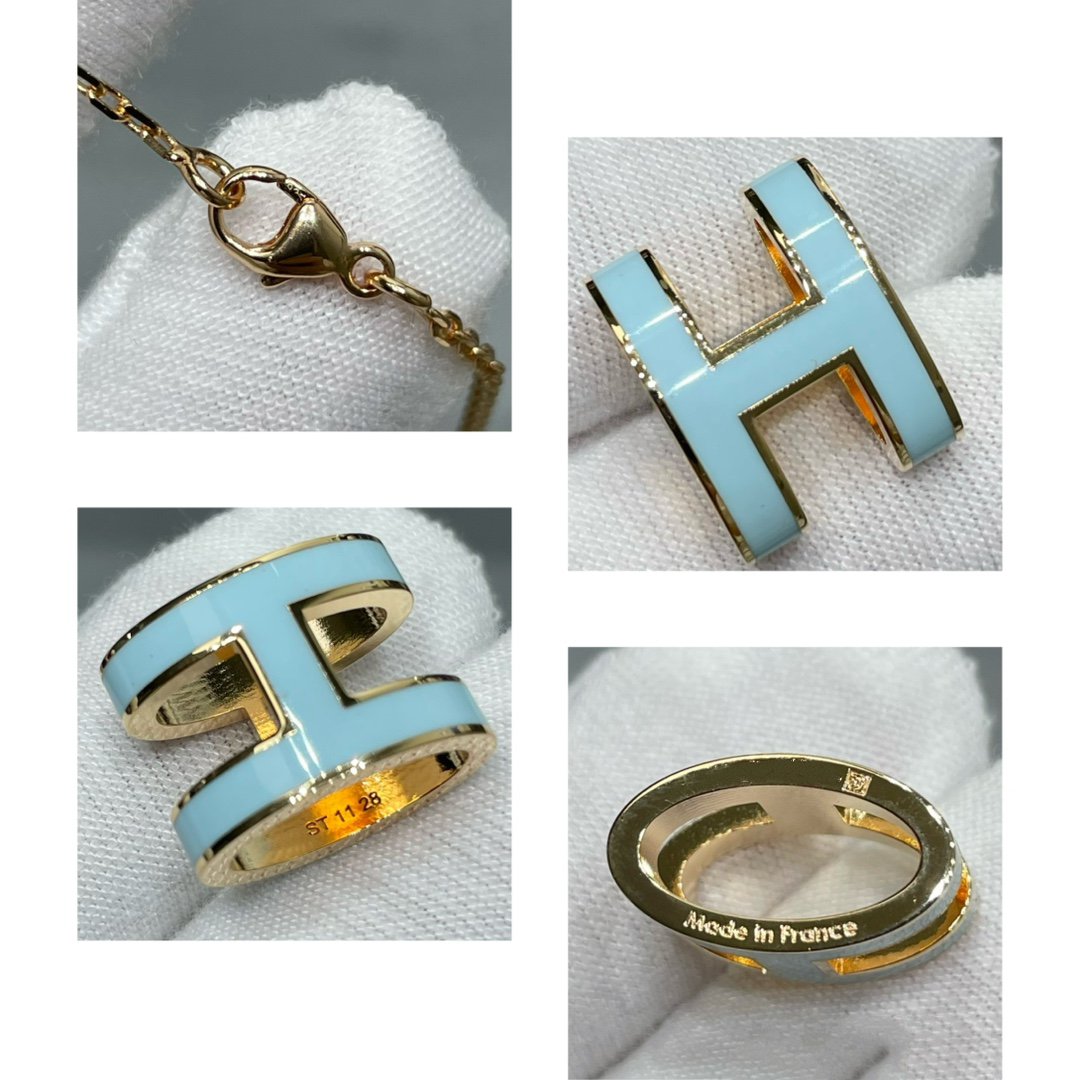 [Cadisa]POP H SKY BLUE NECKLACE