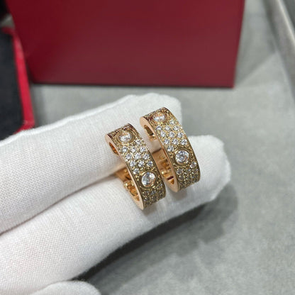 [Cadisa] LOVE 5.5MM DIAMOND PAVED EARRINGS