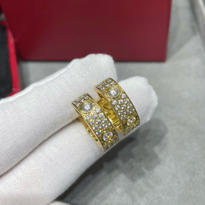[Cadisa] LOVE 5.5MM DIAMOND PAVED EARRINGS