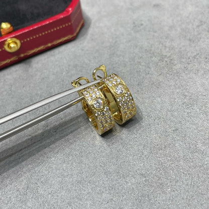 [Cadisa] LOVE 5.5MM DIAMOND PAVED EARRINGS