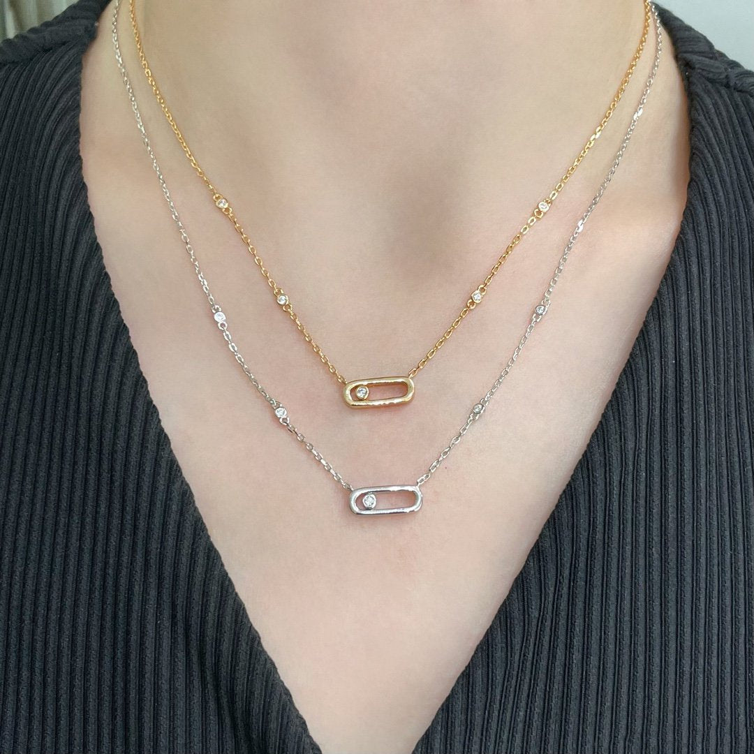 [Cadisa]MOVE UNO DIAMOND NECKLACE