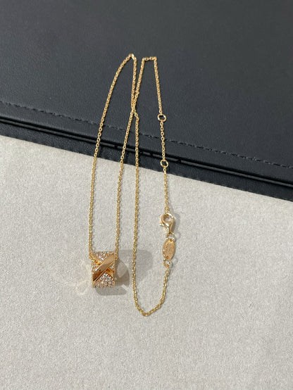 [Cadisa]LIENS EVIDENCE DIAMOND PAVED NECKLACE