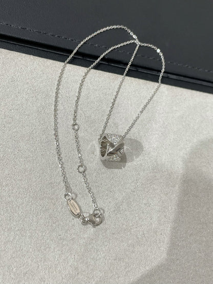 [Cadisa]LIENS EVIDENCE DIAMOND PAVED NECKLACE
