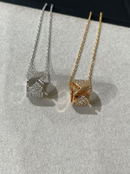 [Cadisa]LIENS EVIDENCE DIAMOND PAVED NECKLACE