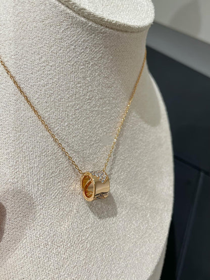 [Cadisa]LIENS EVIDENCE DIAMOND PAVED NECKLACE