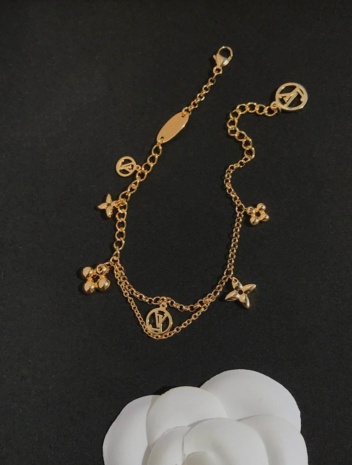 [Cadisa]BLOOMING PINK GOLD MOP BRACELET