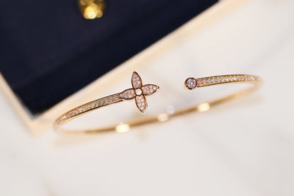 [Cadisa]IDYLLE GOLD OPEN BRACELET DIAMOND PAVED