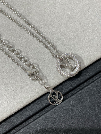 [Cadisa]BY NIGHT DIAMOND PAVED NECKLACE