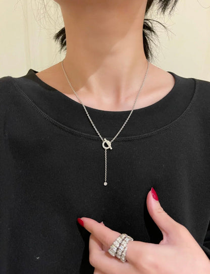 [Cadisa]FINESSE SILVER DIAMOND NECKLACE
