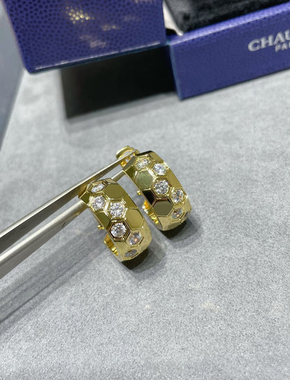 [Cadisa]BEE LOVE DIAMOND HOOP EARRINGS