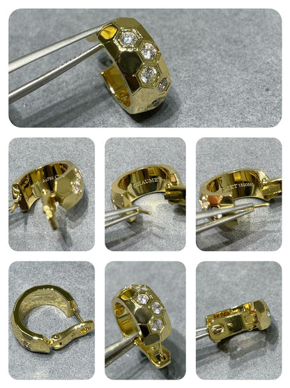 [Cadisa]BEE LOVE DIAMOND HOOP EARRINGS