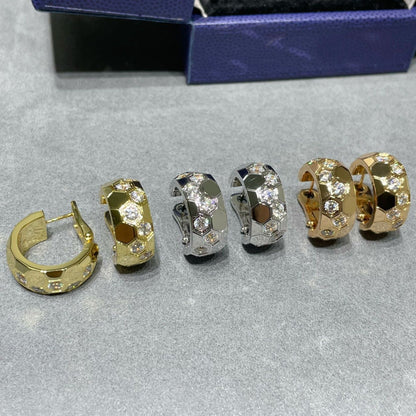 [Cadisa]BEE LOVE DIAMOND HOOP EARRINGS
