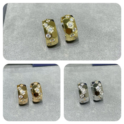 [Cadisa]BEE LOVE DIAMOND HOOP EARRINGS