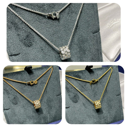 [Cadisa]BEE LOVE DIAMOND PAVED 3 ROW NECKLACE