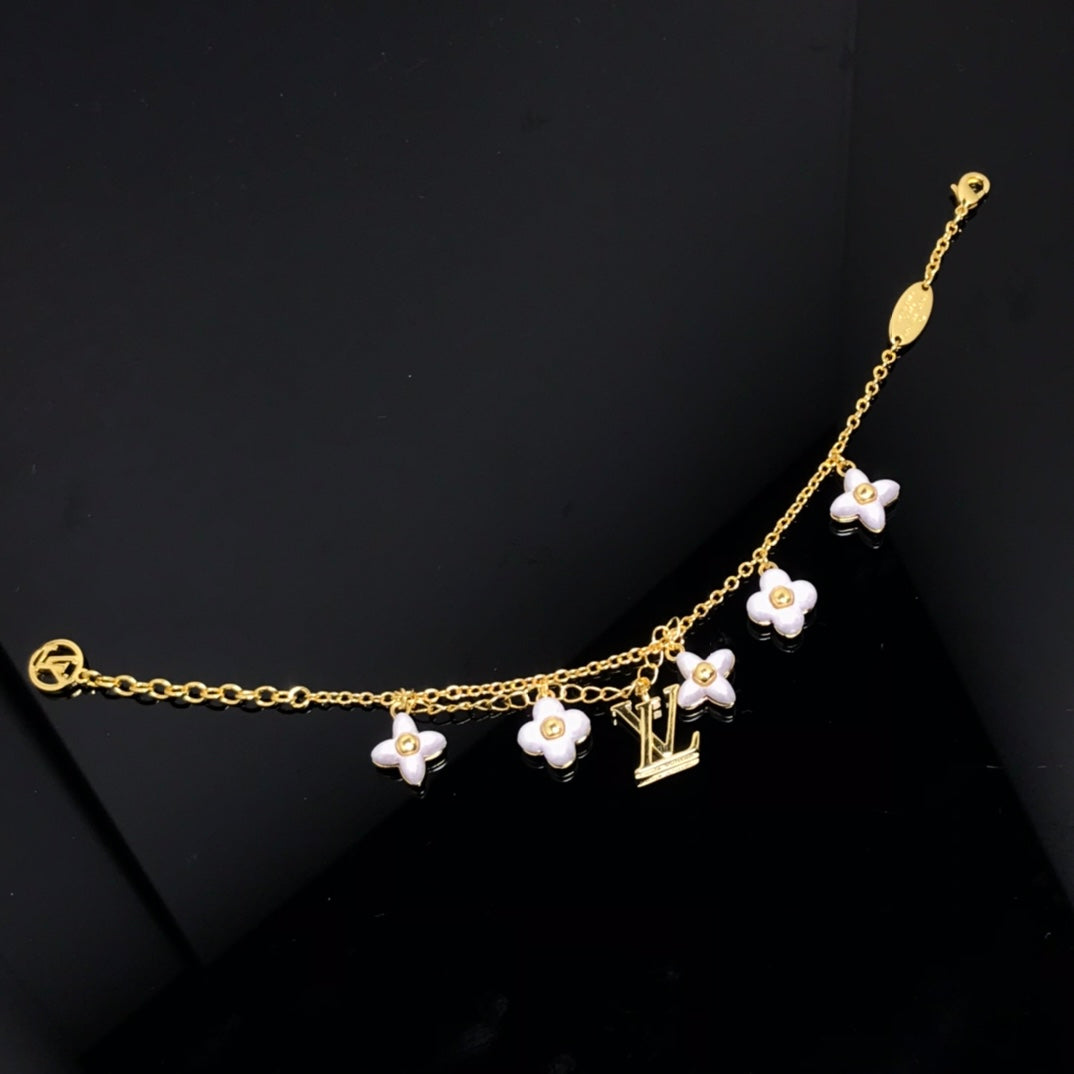 [Cadisa]LOGO 6 MOTIF STAR AND SUN GOLD BRACELET