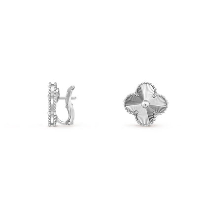 [Cadisa]CLOVER SILVER 15MM MOP EARRINGS COLLECTION