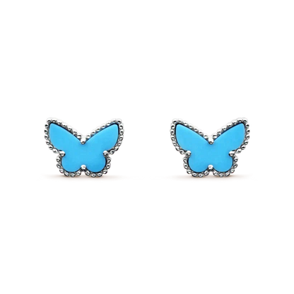 [Cadisa]BUTTERFLY TURQUOISE EARRINGS SILVER