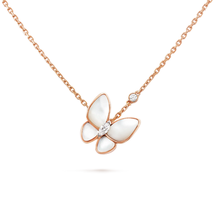 [Cadisa]BUTTERFLY MOP DIAMOND NECKLACE