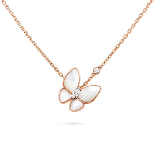 [Cadisa]BUTTERFLY MOP DIAMOND NECKLACE