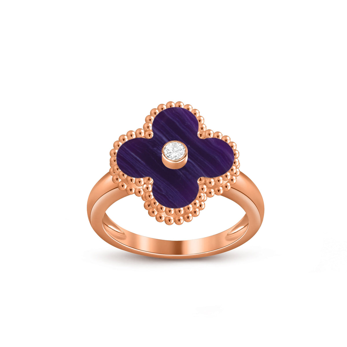 [Cadisa]CLOVER DIAMOND RING ROSE GOLD COLLECTION