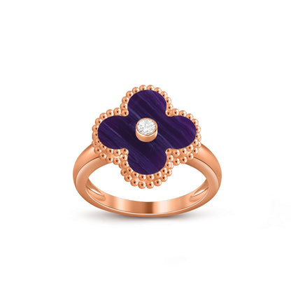 [Cadisa]CLOVER DIAMOND RING ROSE GOLD COLLECTION